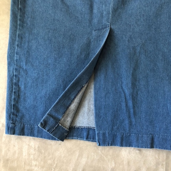 Vintage Scott Taylor Denim Pencil Skirt Size 8 Feminine Retro Western Country - Picture 9 of 15